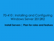 Plan for Roles and Features