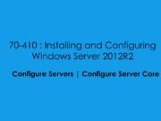 Configure Server Core