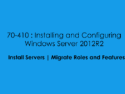 Migrate Roles from Previous Version of Windows Server
