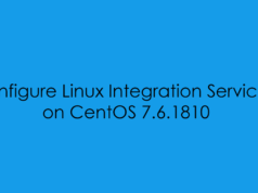 Configure Linux Integration Services on CentOS 7.6.1810