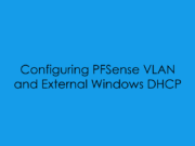 Configuring PFSense VLAN and External Windows DHCP