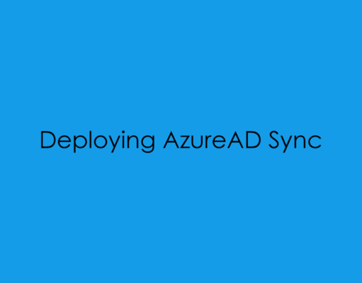 Deploying AzureAD Sync Tool