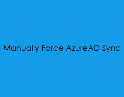 Manually Force an AzureAD Sync