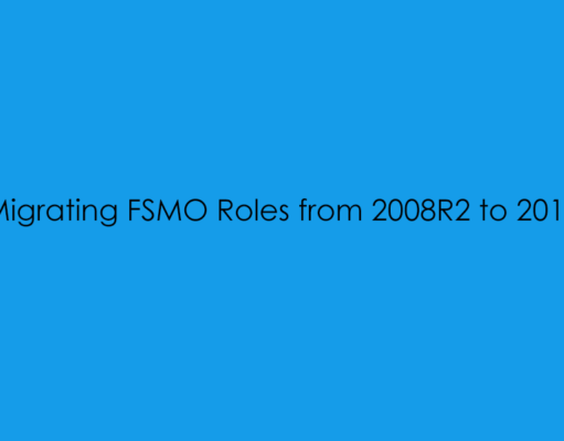 Migrating FSMO Roles from 2008R2 to 2019