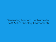 Generating Random User Names for PoC Active Directory Environments