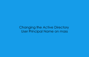 Changing the Active Directory User Principal Name on Mass