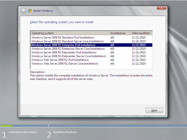 Deploying Windows Server 2008R2 Enterprise - HypervLAB